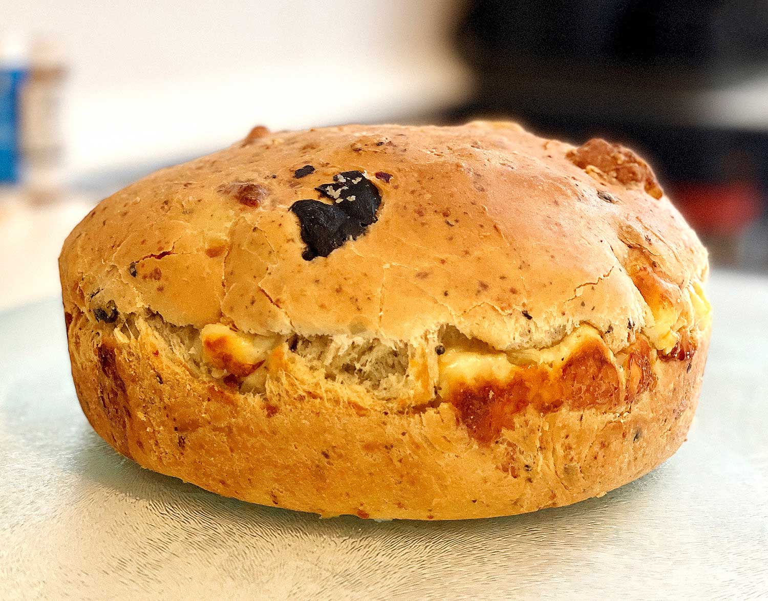 Olive and halloumi bread recipe